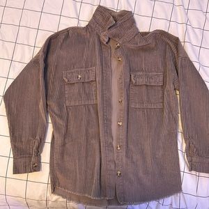 Oversized corduroy button up